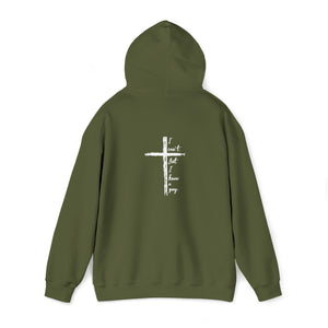 I can't but I know a guy, hoodie with Phil 4:13 and cross, Unisex Heavy Blend™ Hooded Sweatshirt, Faith based hoodie, Christian sweatshirt
