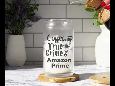 Coffee, True Crime and Amazon Prime Can Glass, True Crime Enthusiast Gift –  The Artsy Spot