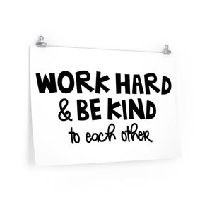 Be Kind poster, motivational school saying poster, School library poster