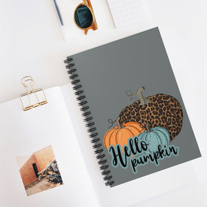 Hello pumpkin journal, fall journal, fall notebook, lined journal, bible study journal