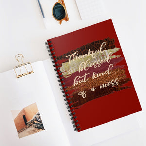 Thankful and Blessed but Kind of a Mess, Fall Notebook, Spiral Notebook, Fall bible study journal, Funny journal, notebook for journaling, funny Christian journal, busy mom journal, notebook for mom, journal for mom