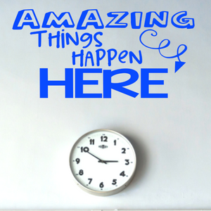  Amazing things happen here decal, Classroom door Vinyl Wall Decal School, Classroom door decal, School wall decal
