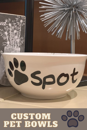Personalized Dog Bowl, Custom cat bowl with name, Pet bowl with name