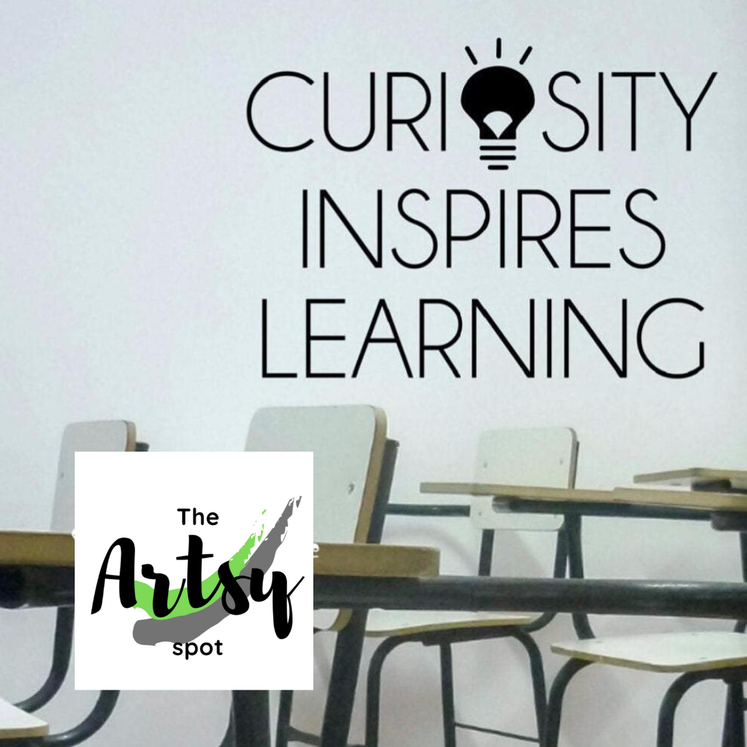 Curiosity Inspires Learning classroom wall decal, Decal for a classroom