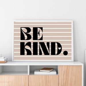 Be Kind poster, Cute Trendy Retro poster for school, Hippie Be Kind Poster for classroom decor, Premium Matte horizontal posters