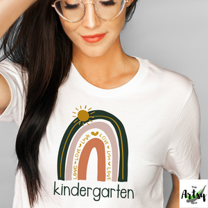 1st day of kindergarten shirt, Kindergarten teacher shirt, rainbow kindergarten shirt, Back to school t-shirt