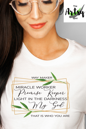 Waymaker shirt, Waymaker song lyrics shirt, Waymaker Miracle Worker, Promise Keeper...Faith based apparel