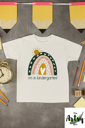 1st day of Kindergarten shirt, rainbow shirt for Kindergarten