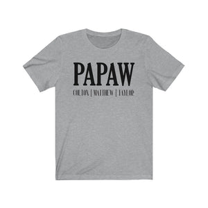 Papaw shirt with kid's names, Custom Papaw shirt, Gift for Grandpa, Personalized Papaw shirt, shirt for new Grandpa, Father's day gift