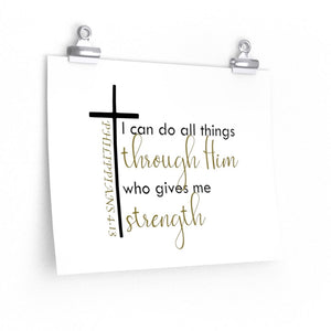 I can do all things through Christ poster, Christian home decor