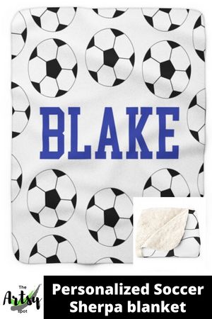 soccer blanket, soccer gift, personalized soccer gift