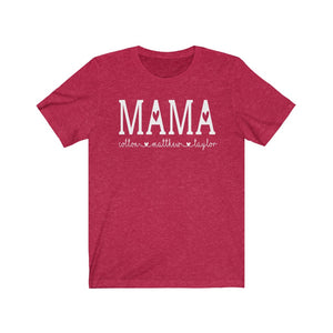 personalized Mama shirt with kid's names, Custom Mom shirt, Gift for mama, shirt for mama, Custom mama shirt