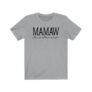 Personalized Mamaw shirt with grandkid's names, Custom Mamaw shirt, Gift for Mamaw, shirt for Mamaw, Mamaw birthday gift