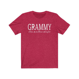 Grammy shirt with grandkids names, Custom Grammy shirt, Gift for Grammy, Personalized Grammy shirt, shirt for new Grandma  