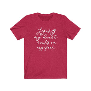Jesus in my heart and oils on my feet Shirt, shirt with Essential Oils, Doterra rep shirt