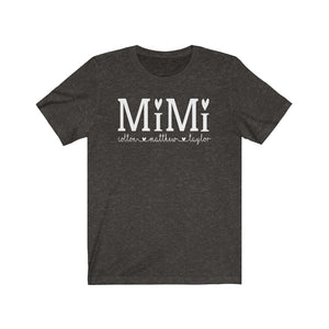 Personalized Mimi shirt with grandkid's names, Gift for Mimi, Mimi Christmas gift