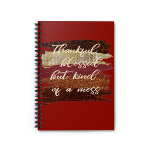 Thankful and Blessed but Kind of a Mess, Fall Notebook, Spiral Notebook, Fall bible study journal, Funny journal, notebook for journaling, funny Christian friend gift