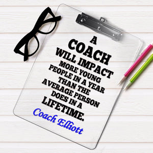 Coach Quote Clipboard - The Artsy Spot