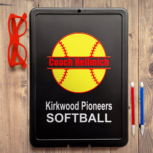 Personalized softball storage clipboard, Softball coach gift, Soccer team gift