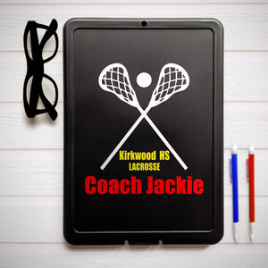 personalized lacrosse clipboard, lacrosse player gift, lacrosse coach gift