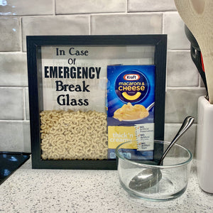 Mac and cheese gift, Shadowbox with Kraft Mac and cheese for the Kraft Mac & cheese lover, College care package gift