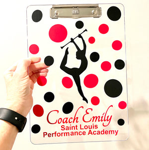 Twirl Coach Gift, Baton twirling Clipboard, Personalized Coach Gift for baton twirling, baton twirler gift idea 
