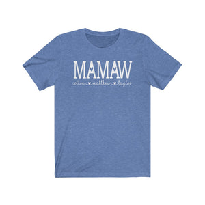 Personalized Mamaw shirt with grandkid's names, Custom Mamaw shirt, Gift for Mamaw, shirt for Mamaw, Mamaw Christmas gift