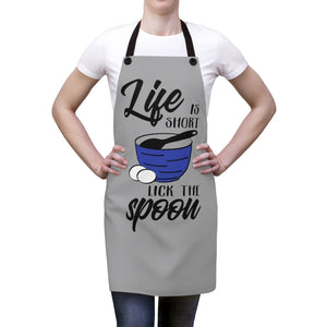 Life is short Lick the spoon Apron, Apron gift for someone who loves to cook