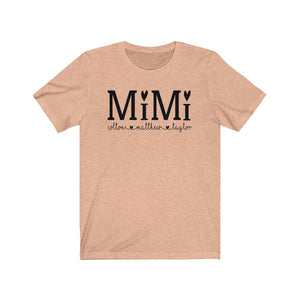 Personalized Mimi shirt with grandkid's names