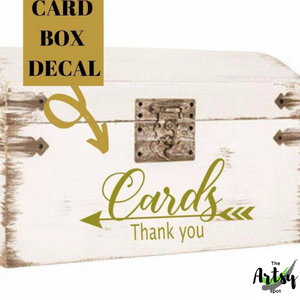 wedding card box decal, DIY card box for a wedding, wedding Cards decal