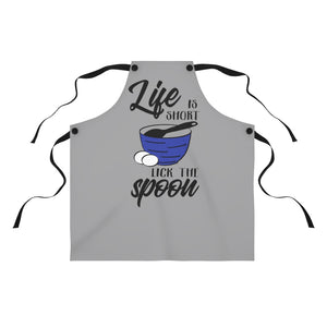 Life is short Lick the spoon Apron, Apron gift for someone who loves to bake