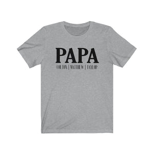 Personalized Papa shirt with kid's names, Papa Father's Day gift,, Papa gift