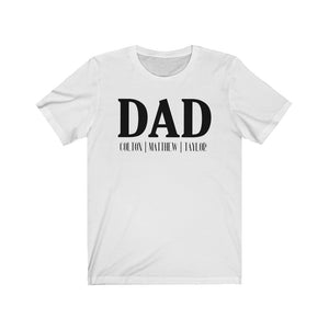 custom Dad shirt with Kid's names, New Dad gift for a baby shower