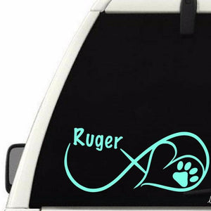 Dog Name Infinity Decal - The Artsy Spot