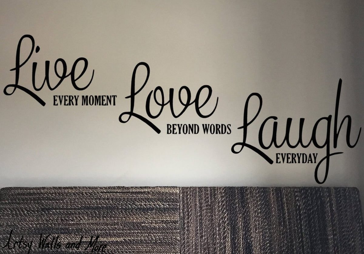 Live Laugh Love Quotes Wall Decal Life Quote Vinyl Art Stickers