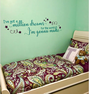 Million Dreams, Greatest Showman theme bedroom, music room, girl's bedroom