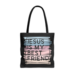 Jesus is my best friend tote bag, Bible book bag, Christian tote bag, Gift for a Christian friend