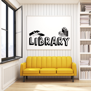 LIBRARY Decal with Book Images