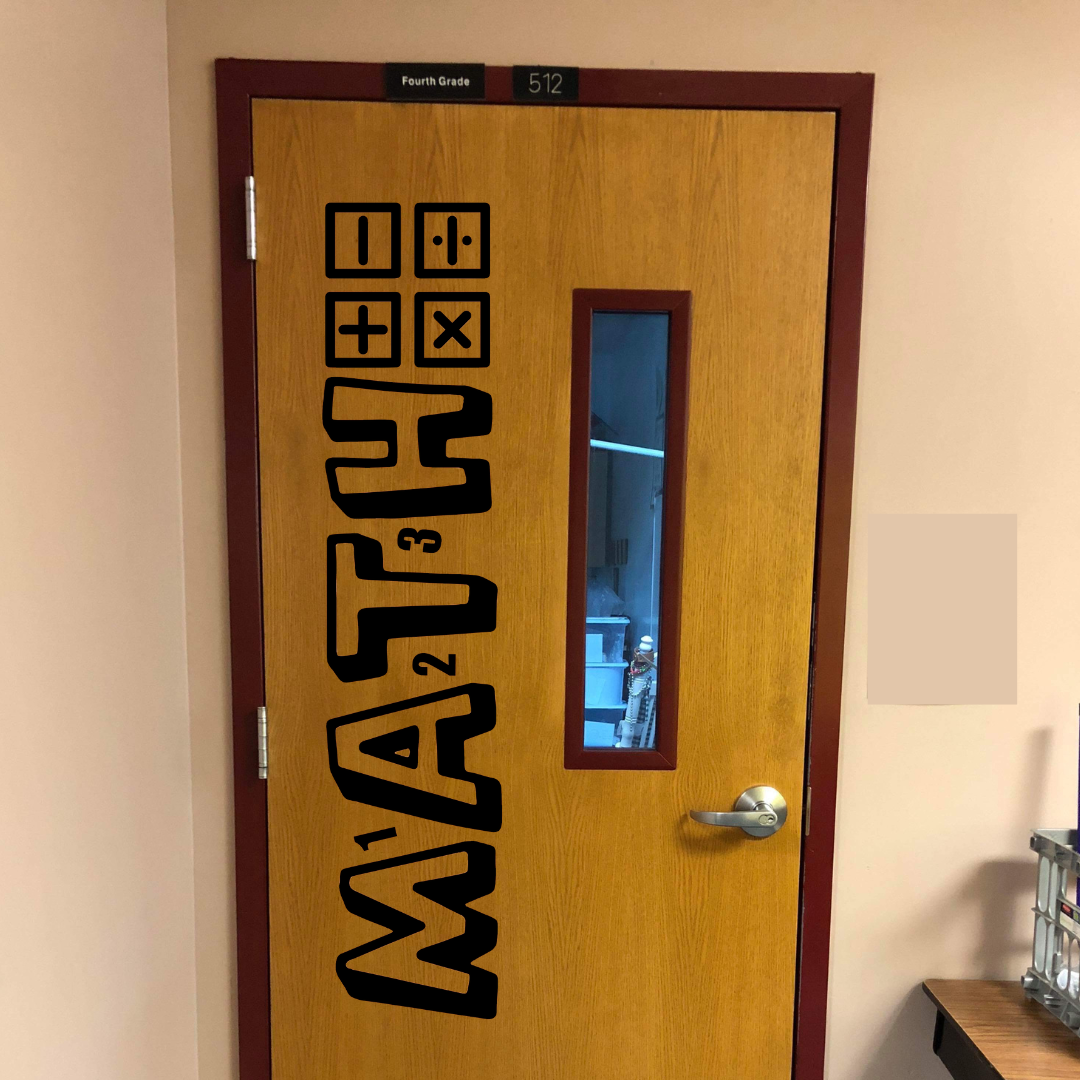 Door Label Math Area Math decal, Math Teacher, Classroom door Decal – The Artsy Spot