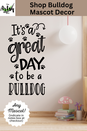 bulldog decal, Classroom door Decal, School decal, school bulldog theme