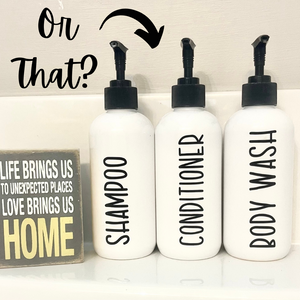 This? or That? Refillable shampoo and conditioner bottles, The Artsy Spot