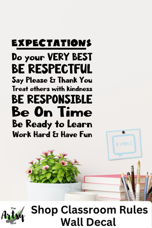 Expectations decal, Classroom Rules, School decor, classroom door decor, Be your best