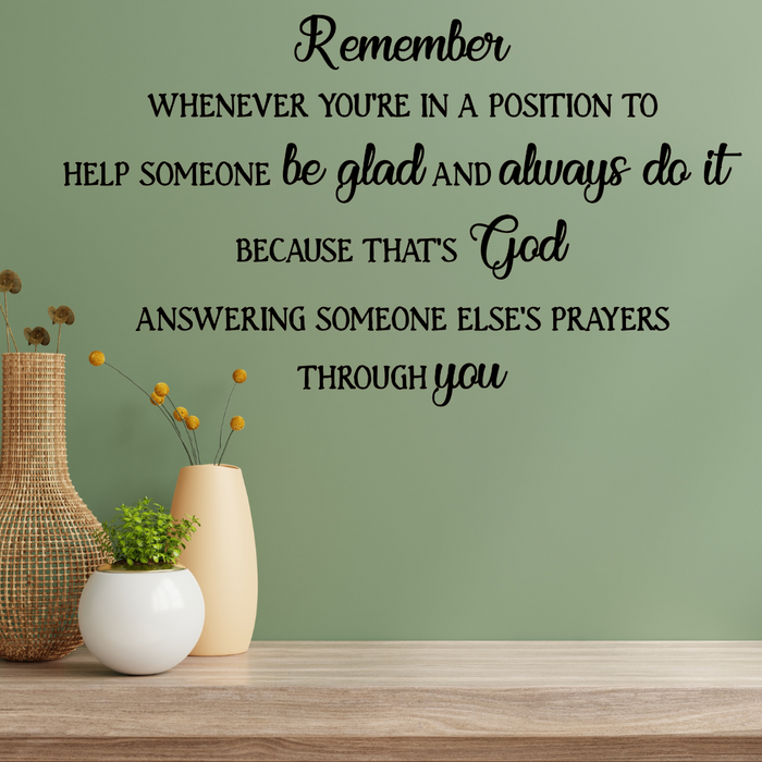 Christian decal, Heart of a servant quote