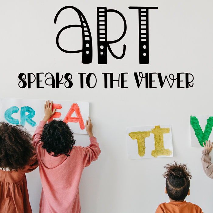 Art speaks to the viewer decal