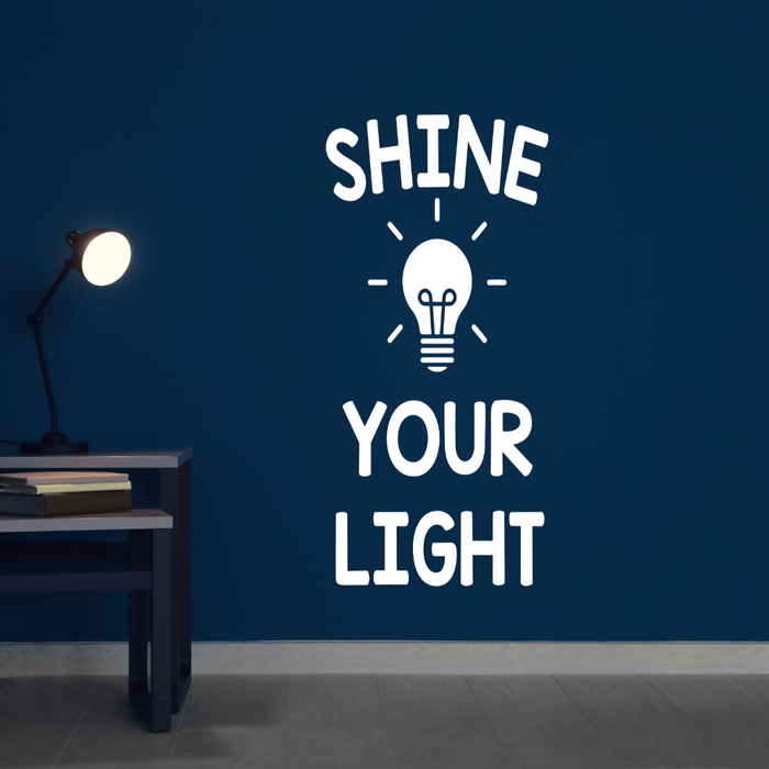 Shine Your Light decal, Inspirational Decal