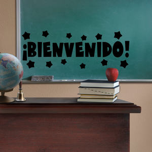 Bienvenido Decal, Mexican restaurant window decal, Spanish Welcome sign, Spanish Class decal, High school decor, Spanish Teacher