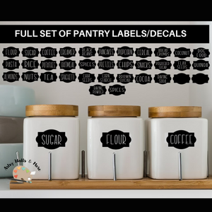 Custom Pantry labels, Personalized Kitchen storage labels