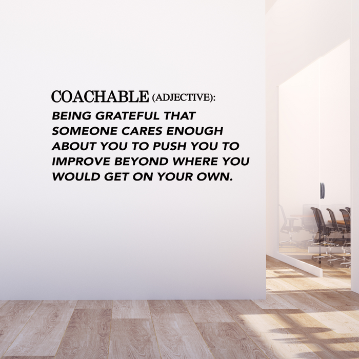 COACHABLE, Wall Decal for a coach