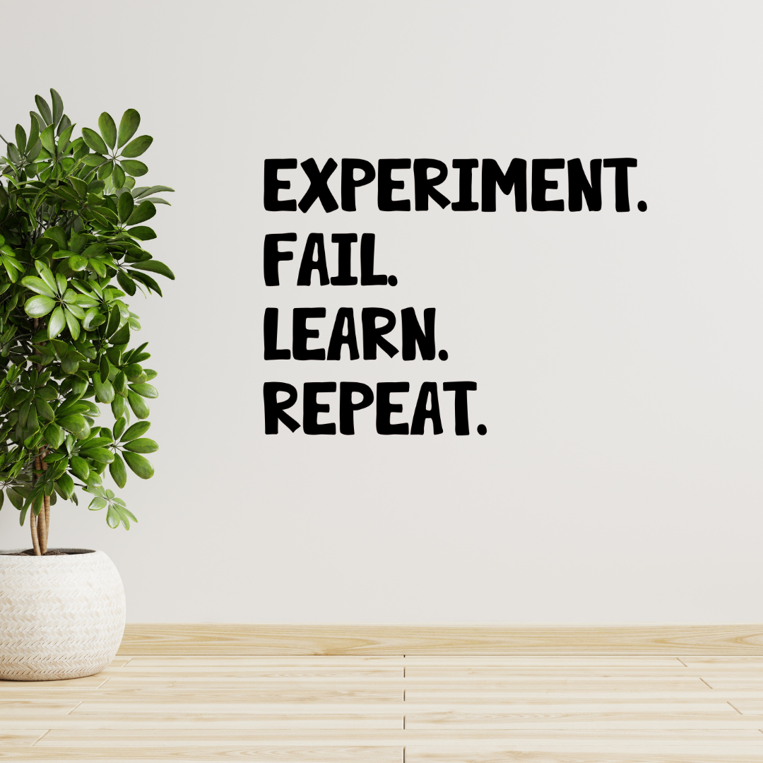 Experiment Fail Learn Repeat decal, Science lab decal, Science ...