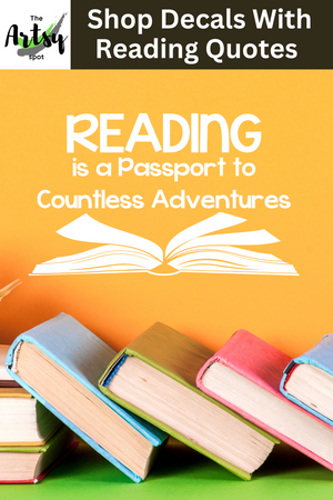 Reading is a passport to countless adventures, Reading decal, reading Classroom door Decal
